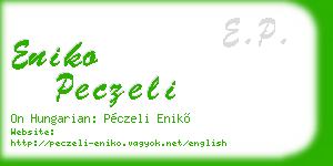 eniko peczeli business card