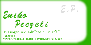 eniko peczeli business card